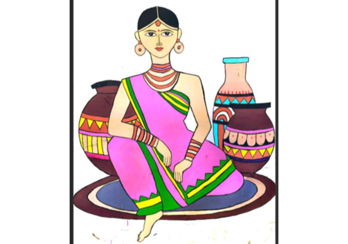 Traditional Tribal Woman Artwork